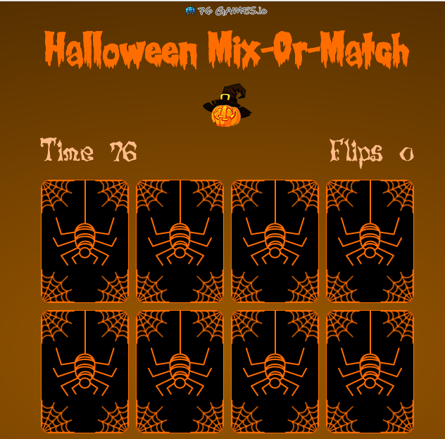 Halloween Match Cards Game